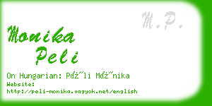 monika peli business card